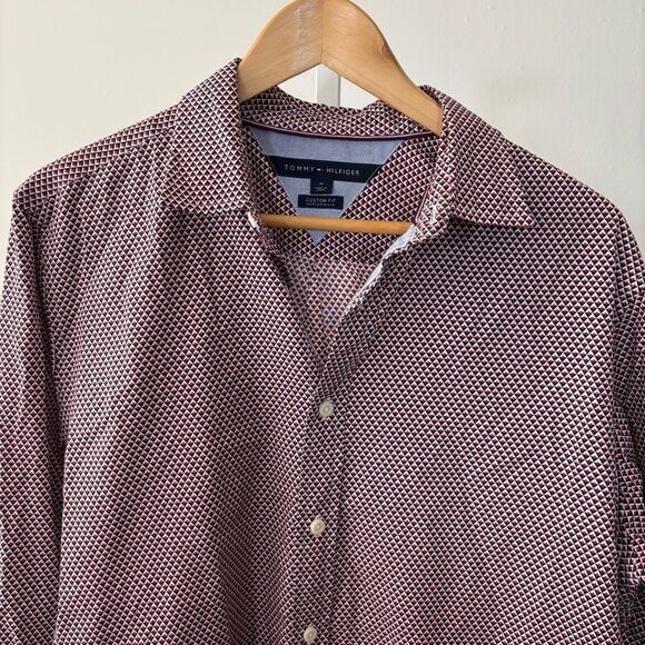 Tommy Hilfiger Red Casual Button Down Shirt men’s medium - Picture 2 of 6